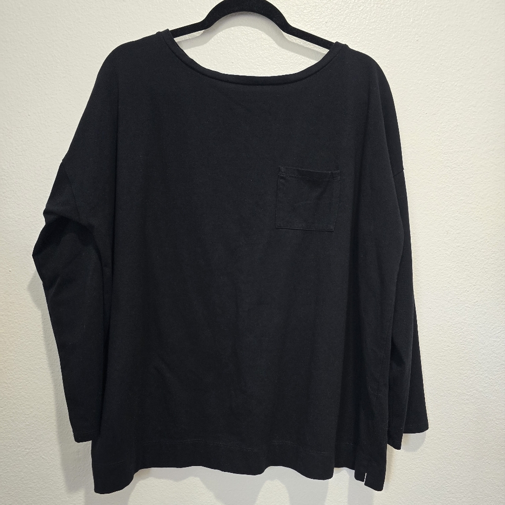 Eileen Fisher Black Long Sleeve Top